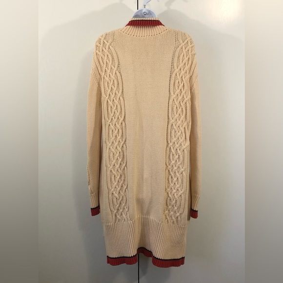 Flawless Sweaters Vici Flawless Cream Heavy Cable Knit Long